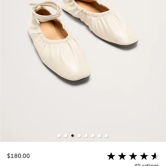 Banana Republic Ruched Leather Ballet Flat - Picture 2 of 7